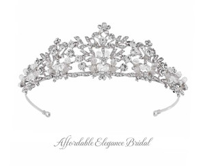 Beautiful Crystal and Rhinestone Wedding Tiara hp3258