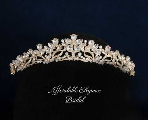 Gold Plated Rhinestone Wedding Tiara 9533 Gold Plated Rhinestone Wedding Tiara 9533