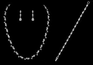 3A CZ Bridal and Formal Jewelry Set with Bracelet neb8515 3A CZ Bridal and Formal Jewelry Set with Bracelet neb8515