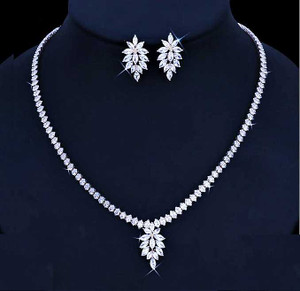 Marquise Cubic Zirconia Wedding and Formal Jewelry Set Marquise Cubic Zirconia Wedding and Formal Jewelry Set