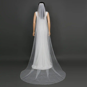Soft Tulle Cathedral Wedding Veil with Pencil Edge V6359C Soft Tulle Cathedral Wedding Veil with Pencil Edge V6359C