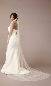 Cathedral Wedding Veil with Pearl Scatter Envogue V2486C-P Cathedral Wedding Veil with Pearl Scatter Envogue V2486C-P