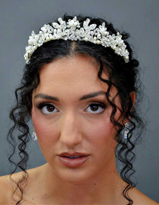 Ansonia Bridal Pearl and Crystal Wedding Tiara Ansonia Bridal Pearl and Crystal Wedding Tiara