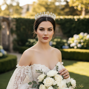 Exquisite Regal CZ Wedding and Quinceanera Tiara hp3565