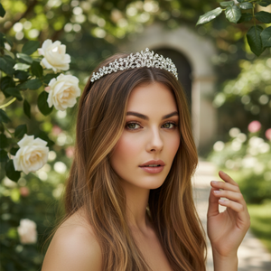Petite Silver Vine Crystal Wedding Tiara hp3868
