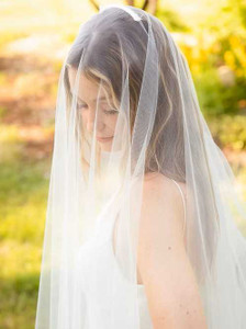 Drop Veil Two Layer Waltz Length Custom Made Wedding Veil V6822
