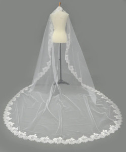 Royal Cathedral Lace Mantilla Wedding Veil Elena E1645