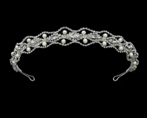 Pearl and Marquise Crystal Rhinestone Bridal Headband hp6541