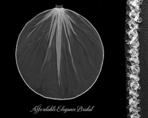 Sparkling Crystal Beaded Fingertip Wedding Veil V3305
