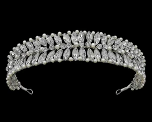 Brilliant Crystal and Pearl Bridal Headband hp5745