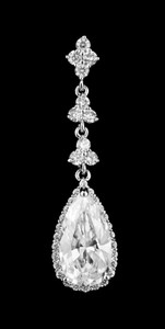 Luxe Sterling Silver Plated CZ Drop Wedding Earrings SE0409