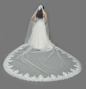 Regal Cathedral Lace Mantilla Wedding Veil Elena E1675