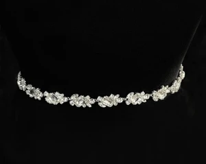  Emerald Cut Rhinestone Wedding Belt 9708