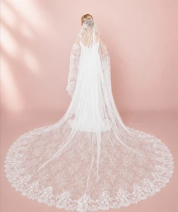All Lace Royal Cathedral Mantilla Wedding Veil V6326M