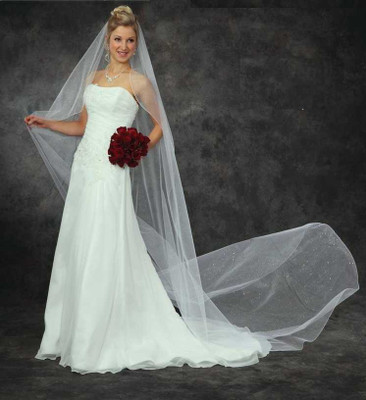Angel Dust Glitter Tulle Sparkle Veil Cathedral Wedding Veil