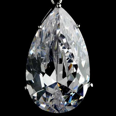 Bold Cubic Zirconia Drop Pierced or Clip On Bridal Earrings Bold Cubic Zirconia Drop Pierced or Clip On Bridal Earrings