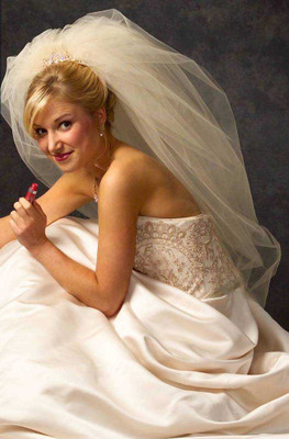 Double Bubble Custom Wedding Veil JL Johnson V4900 - Many colors!