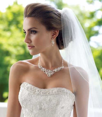 Freshwater Pearl and Crystal Wedding Jewelry ne7825 Freshwater Pearl and Crystal Wedding Jewelry ne7825