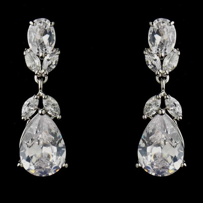 Glamorous Cubic Zirconia Pendant Wedding Jewelry Set Glamorous Cubic Zirconia Pendant Wedding Jewelry Set
