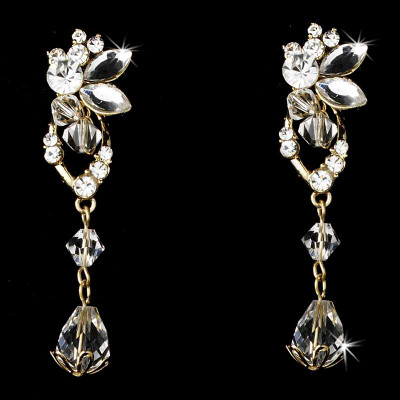 Couture Gold Plated Crystal Vine Bridal Jewelry Set Couture Gold Plated Crystal Vine Bridal Jewelry Set