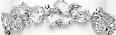 Multi Shape Cubic Zirconia Wedding Bracelet 3562B Multi Shape Cubic Zirconia Wedding Bracelet 3562B