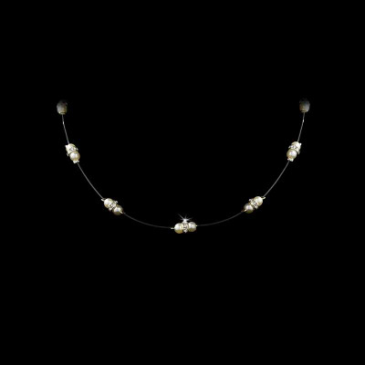 Pearl and Rhinestone Illusion Flowergirl Jewelry Set Pearl and Rhinestone Illusion Flowergirl Jewelry Set