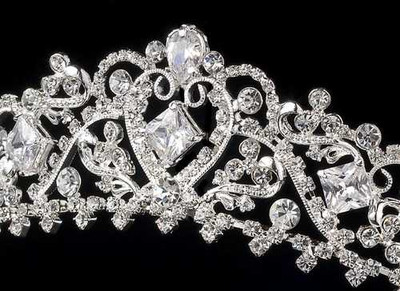 Romantic Silver Plated Bridal and Quinceanera Tiara Romantic Silver Plated Bridal and Quinceanera Tiara