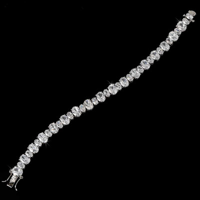 Sparkling Cubic Zirconia Bridal Bracelet