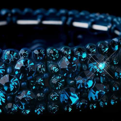 Teal Crystal Stretch Wedding and Prom Bracelet Teal Crystal Stretch Wedding and Prom Bracelet