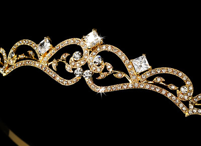 Vintage Inspired Gold Plated Bridal Tiara - sale!