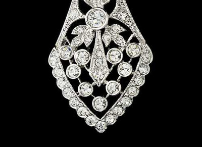 Vintage Style Cubic Zirconia Silver Earrings Vintage Style Cubic Zirconia Silver Earrings