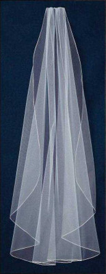 Waltz Length Flutter Cut Wedding Veil V4711 in Many Colors