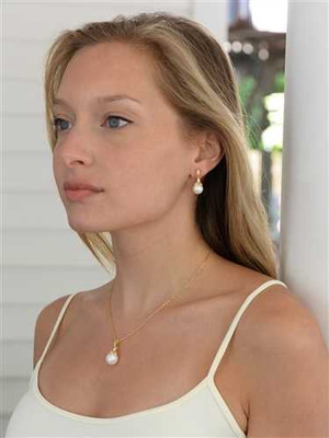 Gold Pearl and CZ Bridal and Bridesmaid Jewelry 3045S-G Gold Pearl and CZ Bridal and Bridesmaid Jewelry 3045S-G