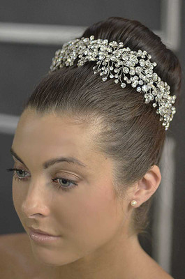 Elena Designs E765 Rhinestone Sprig Wedding Headpiece