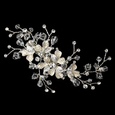 Silver Vine and Crystal Wedding Hair Clip Silver Vine and Crystal Wedding Hair Clip