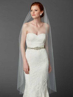 Cut Edge Semi Waltz or Walking Length Wedding Veil Cut Edge Semi Waltz or Walking Length Wedding Veil