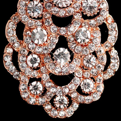 Rose Gold Vintage 1920's Inspired Wedding Earrings