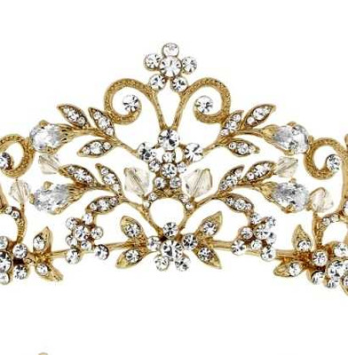 Silver or Gold Plated Crystal Rochelle Enchantment Wedding Tiara