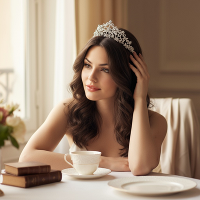 Silver or Gold Plated Crystal Rochelle Enchantment Wedding Tiara