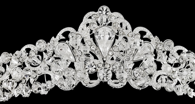 Crystal and Rhinestone Wedding and Quinceanera Tiara T56740 Crystal and Rhinestone Wedding and Quinceanera Tiara T56740