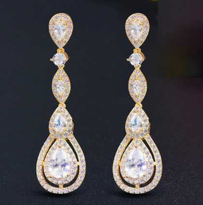 Vintage CZ Wedding Bracelet and Earring Set - Silver or Gold Vintage CZ Wedding Bracelet and Earring Set - Silver or Gold