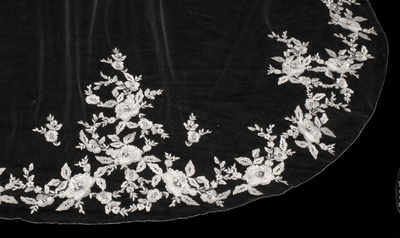 Cathedral Wedding Veil with 3D Floral Rose Lace Cathedral Wedding Veil with 3D Floral Rose Lace