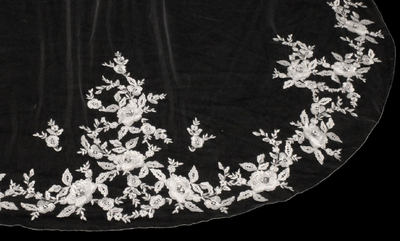 Cathedral Wedding Veil with 3D Floral Rose Lace Cathedral Wedding Veil with 3D Floral Rose Lace
