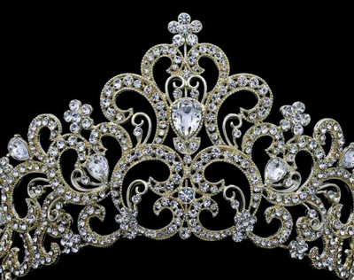 3" Silver or Gold Rhinestone Wedding and Quinceanera Tiara Crown