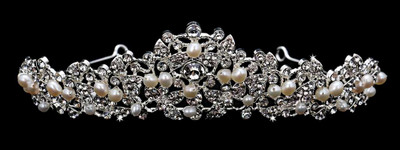 Freshwater Pearl and Rhinestone Wedding Tiara T1801 Freshwater Pearl and Rhinestone Wedding Tiara T1801