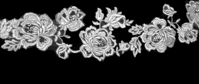 Beaded Floral Rose Alencon Lace Fingertip Wedding Veil Beaded Floral Rose Alencon Lace Fingertip Wedding Veil