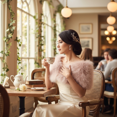 Blush Pink Vintage Inspired Marabou Feather Bridal Stole Wrap