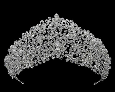 Crystal and Rhinestone Bridal and Quinceanera Tiara E5-7931 Crystal and Rhinestone Bridal and Quinceanera Tiara E5-7931
