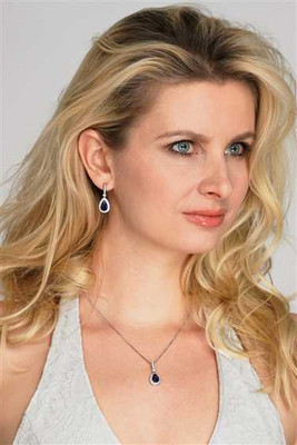 Sapphire Blue CZ Bridal and Formal Jewelry Set