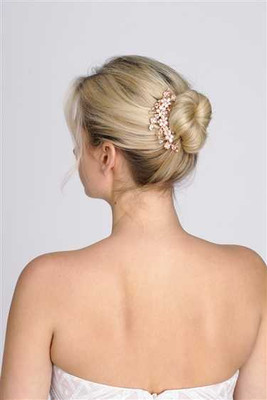 Rose Gold Freshwater Pearl Bridal Comb